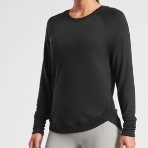 Black soft Athleta Mindset Sweatshirt pullover long sleeve top size XS
